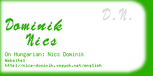 dominik nics business card